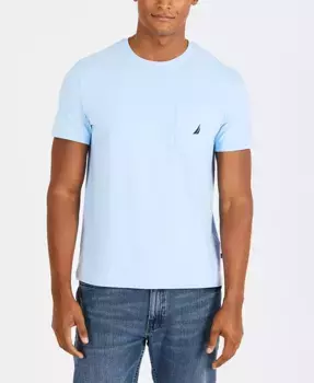 Мужская классическая футболка с круглым вырезом и карманом Nautica, синий