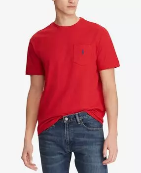 Мужская классическая футболка с круглым вырезом и карманами Polo Ralph Lauren, мульти