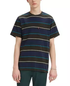 Мужская классическая футболка с круглым вырезом и короткими рукавами с карманами Levi's, мульти