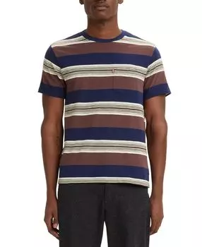 Мужская классическая футболка с круглым вырезом и короткими рукавами с карманами Levi's, мульти