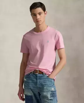 Мужская классическая футболка с круглым вырезом Polo Ralph Lauren, розовый