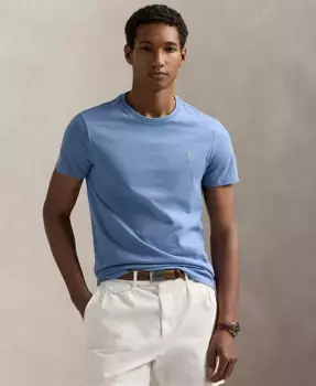 Мужская классическая футболка с круглым вырезом Polo Ralph Lauren, синий