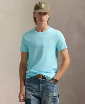Мужская классическая футболка с круглым вырезом Polo Ralph Lauren, синий