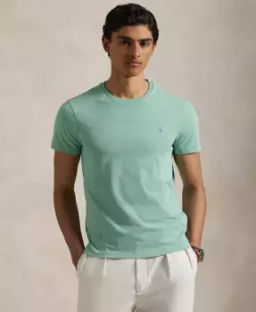 Мужская классическая футболка с круглым вырезом Polo Ralph Lauren, зеленый