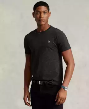 Мужская классическая футболка с круглым вырезом Polo Ralph Lauren, черный