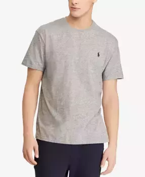 Мужская классическая футболка с круглым вырезом Polo Ralph Lauren, серый