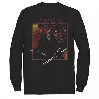 Мужская классическая футболка с квадратным портретом Дарта Мола из фильма Star Wars