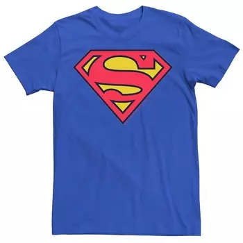Мужская классическая футболка с логотипом DC Comics Superman и графическим рисунком Licensed Character, цвет Royal