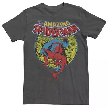 Мужская классическая футболка с логотипом Marvel's Spider-Man Licensed Character