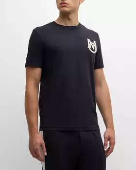 Мужская классическая футболка с логотипом Moncler, цвет Navy
