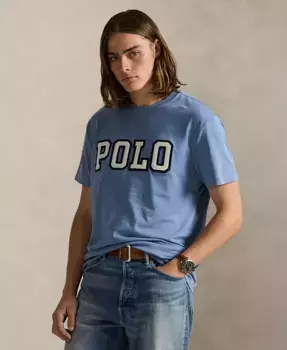 Мужская классическая футболка с логотипом Polo Ralph Lauren, синий