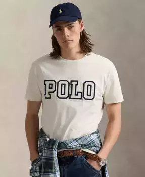 Мужская классическая футболка с логотипом Polo Ralph Lauren, синий