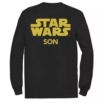 Мужская классическая футболка с логотипом Star Wars Son Licensed Character
