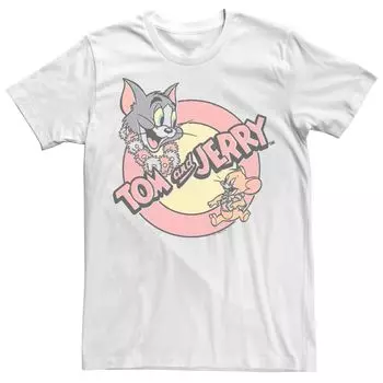 Мужская классическая футболка с логотипом Tom And Jerry Licensed Character