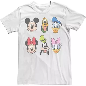 Мужская классическая футболка с Микки Маусом Always Trending Stack Group Shot Licensed Character, белый