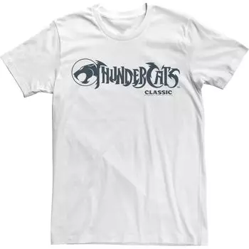 Мужская классическая футболка с простым логотипом ThunderCats Licensed Character