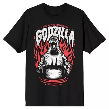 Мужская классическая футболка с рисунком Godzilla King of the Monsters Licensed Character, черный