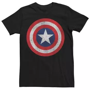 Мужская классическая футболка с рисунком Капитана Америки Marvel Shield