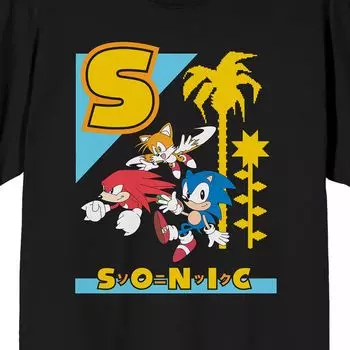 Мужская классическая футболка с рисунком Sonic The Hedgehog Licensed Character