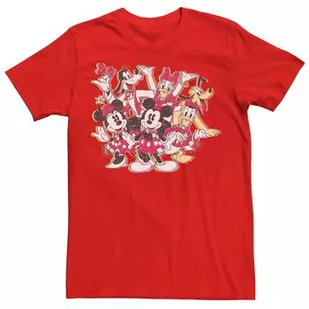 Мужская классическая футболка с рождественским портретом Disney Group Shot Licensed Character