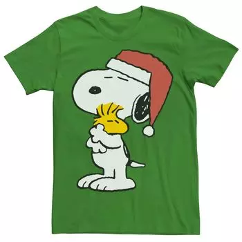 Мужская классическая футболка Snoopy Holiday Hugs арахисового цвета Licensed Character