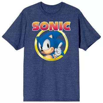 Мужская классическая футболка Sonic the Hedgehog Licensed Character, синий