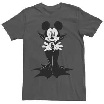 Мужская классическая футболка вампира с Микки Маусом Disney's на Хэллоуин Licensed Character, цвет Charcoal