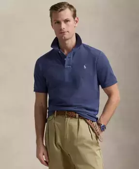 Мужская классическая хлопковая поло Ralph Lauren Polo Ralph Lauren, синий