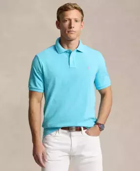 Мужская классическая хлопковая поло Ralph Lauren Polo Ralph Lauren, синий