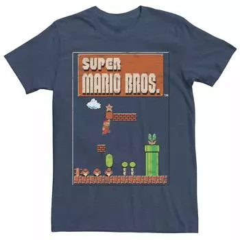 Мужская классическая игровая футболка Super Mario Bros Jump Start Licensed Character