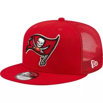 Мужская классическая кепка New Era Red Tampa Bay Buccaneers Team Trucker 9FIFTY Snapback