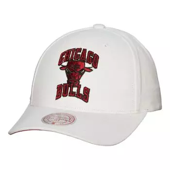 Мужская классическая кепка в стиле ретро Mitchell & Ness White Chicago Bulls Hardwood Snapback