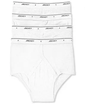 Мужская классическая коллекция трусов с высокой посадкой, комплект из 4 пар нижнего белья Jockey, белый