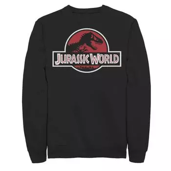 Мужская классическая красная и черная флисовая куртка с логотипом Jurassic World Licensed Character