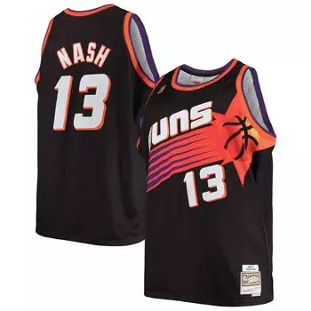 Мужская классическая майка Mitchell & Ness Steve Nash Black Phoenix Suns Big & Tall Hardwood Classics