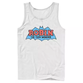 Мужская классическая майка с логотипом DC Comics Robin The Teen Wonder