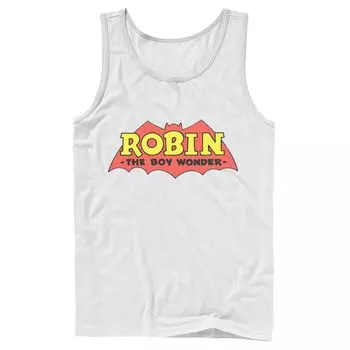 Мужская классическая майка с логотипом DC Comics Robin The Boy Wonder Licensed Character
