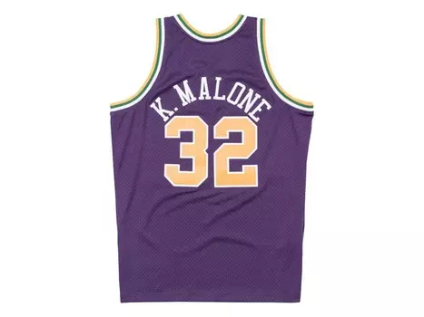 Мужская классическая майка Swingman из твердой древесины Utah Jazz - Karl Malone Mitchell & Ness