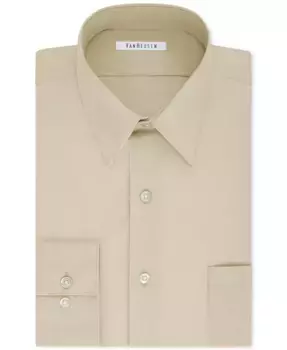 Мужская классическая/обычная рубашка из немнущегося поплина, больших размеров Van Heusen, коричневый/бежевый