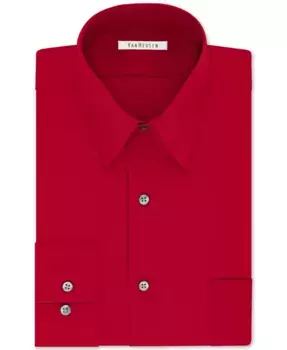 Мужская классическая/обычная рубашка из немнущегося поплина, больших размеров Van Heusen, красный