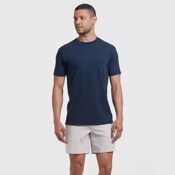 Мужская классическая однотонная футболка True Classic, темно-синий