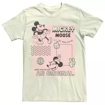 Мужская классическая оригинальная винтажная футболка с Микки Микки Disney