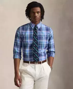 Мужская классическая оксфордская рубашка Performance Polo Ralph Lauren, мультиколор
