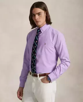 Мужская классическая оксфордская рубашка Performance Polo Ralph Lauren, фиолетовый