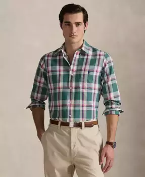 Мужская классическая оксфордская рубашка Performance Polo Ralph Lauren, зеленый