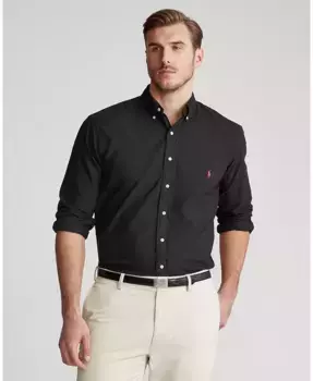 Мужская классическая оксфордская рубашка с длинным рукавом Big & Tall Polo Ralph Lauren, черный
