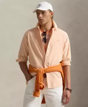 Мужская классическая оксфордская рубашка с минеральной окраской Polo Ralph Lauren, оранжевый