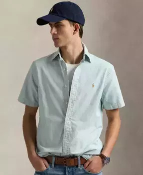 Мужская классическая оксфордская рубашка в клетку Polo Ralph Lauren, зеленый