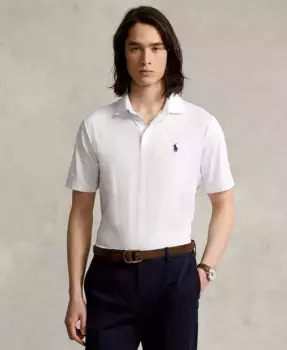 Мужская классическая поло из функциональной ткани Polo Ralph Lauren, белый