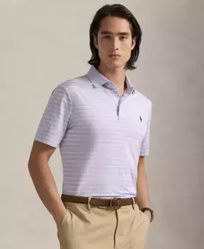 Мужская классическая поло из функциональной ткани Polo Ralph Lauren, фиолетовый